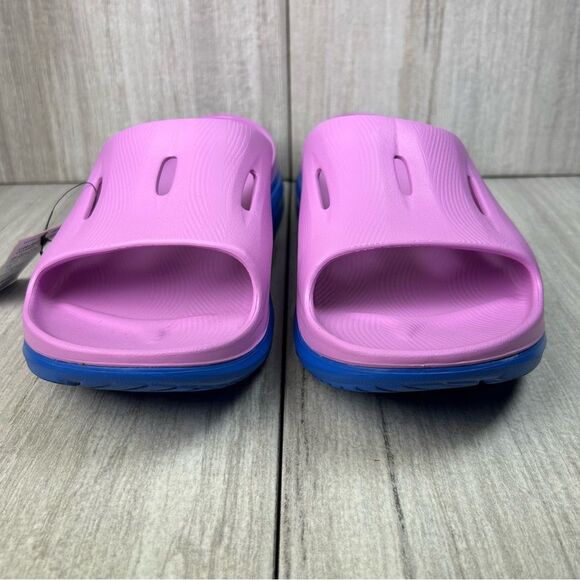 Hoka One One Ora Recovery Slide 3 Purple Blue Slide Comfort Shoe Mens Size 12 13 - Picture 5 of 11